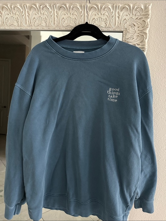 MATE the Label Tops - MATE the Label M/L Oversized Crewneck Sweatshirt with 'good things take time'